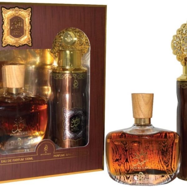 طقم عطر عود الليل او دي بارفان وبخاخ من عربيات، 200/100 مل، للجنسين