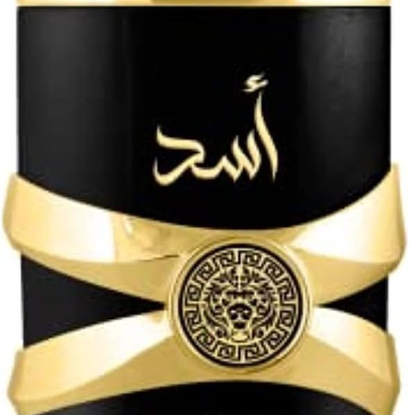 عطر اسد او دي بارفان مستورد وفاخر ومنعش برائحة العود والمسك يدوم طويلًا من لطافة، 100 مل للجنسين (عبوة واحدة)